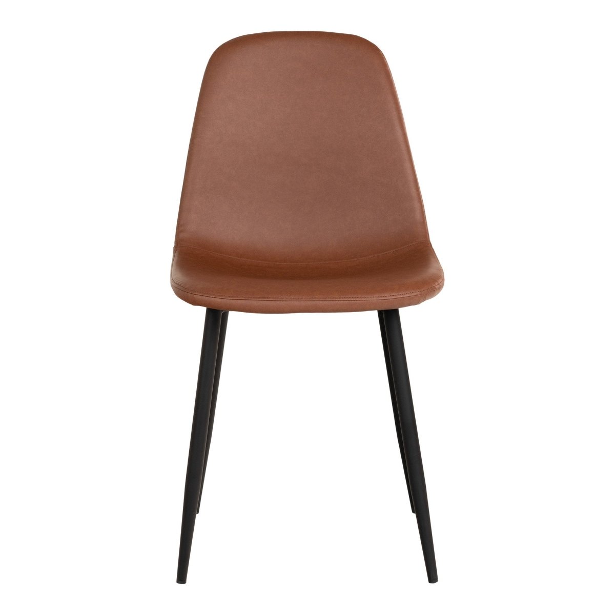 2-pk Stockholm spisestol lys brun PU-skinn