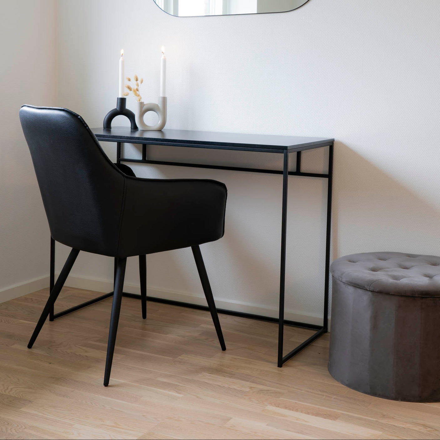 2-pk Harbo spisestol sort PU-skinn