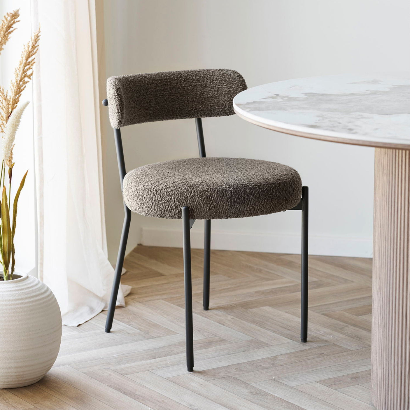 2-pk House Nordic Badalona spisestol boulcé brun