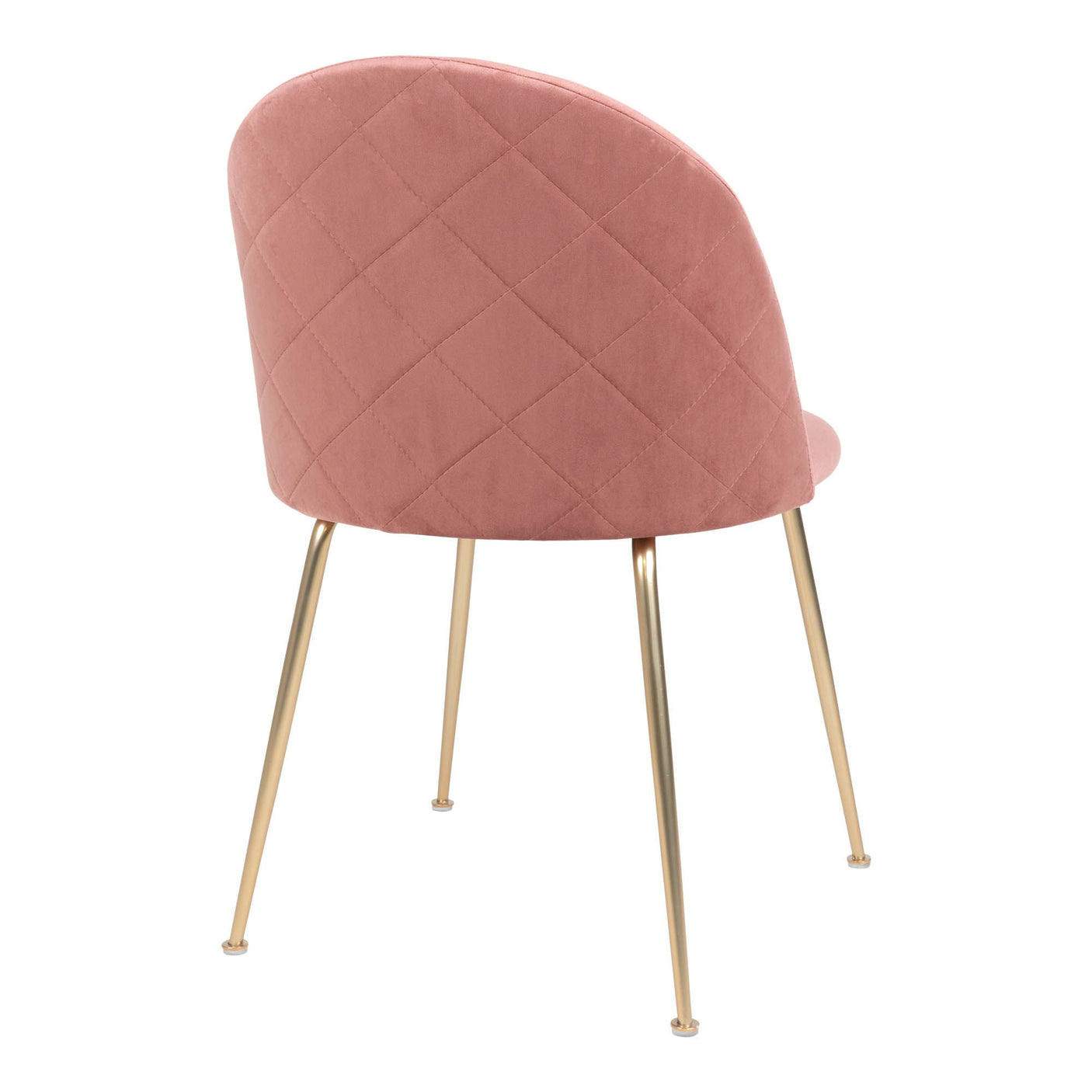 2-pk House Nordic Geneve velvet rosa/messing spisestol