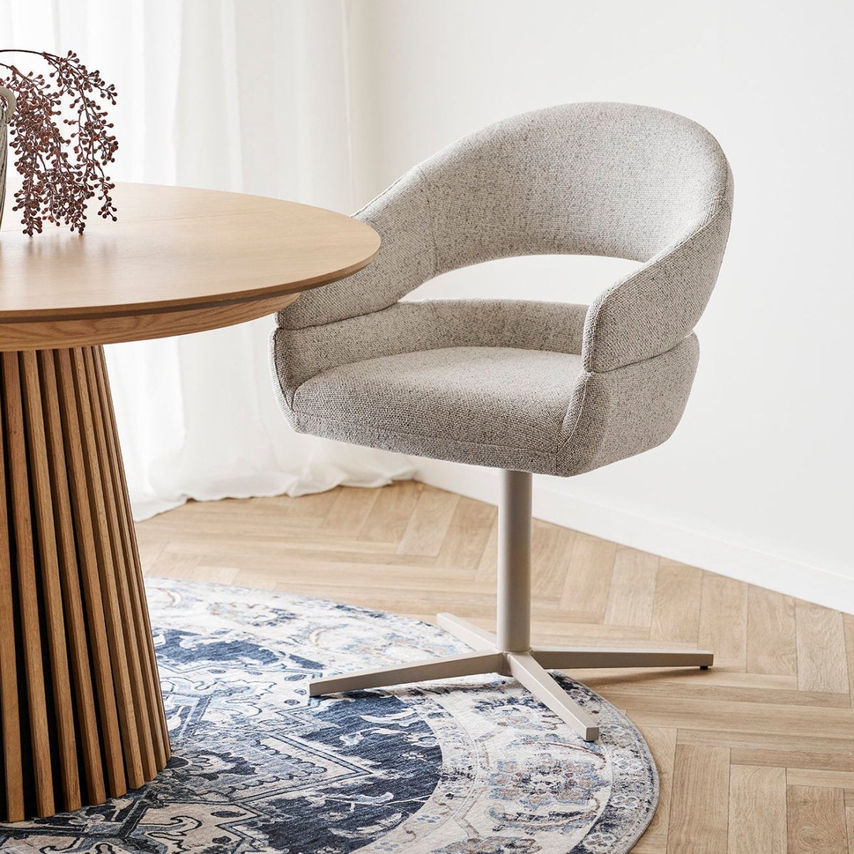 2-pk Dover dreibar spisestol beigemelert