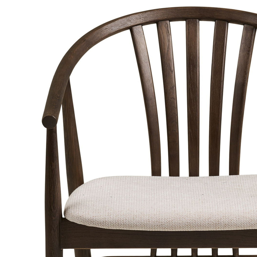 Agustin rökfärgad/sandfärgad matstol