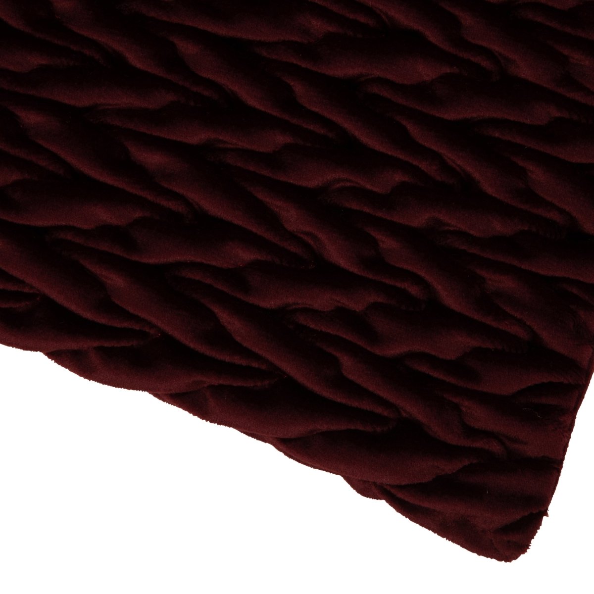 Putetrekk flettet aubergine 45 x 45 cm - Lindas Dekor
