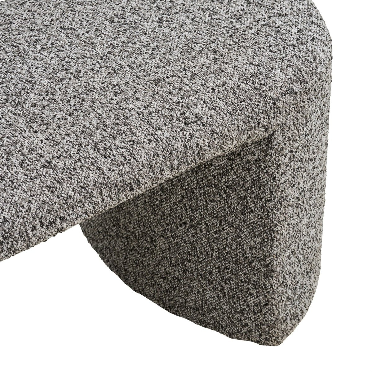Westport benk bouclé sort og hvit 120x45x44 cm - bilde 5