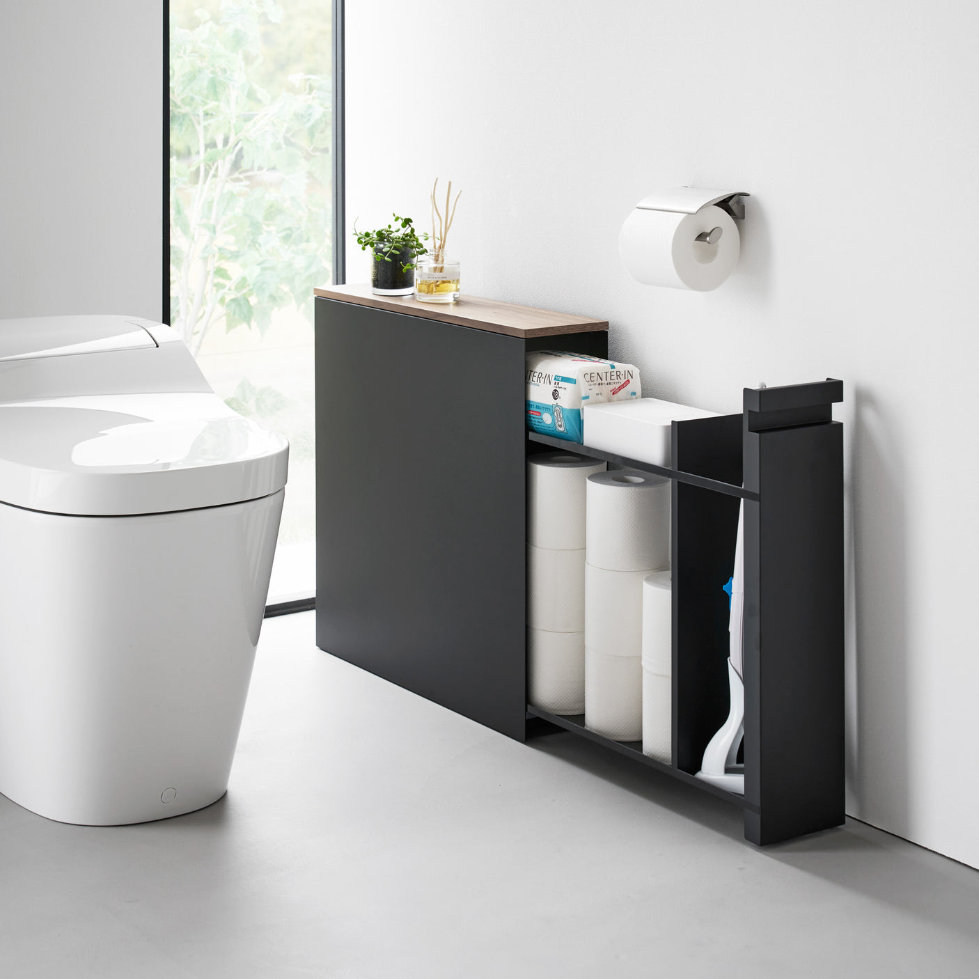 Uttrekkbar Oppbevaringshylle sort, 55 x 56 cm