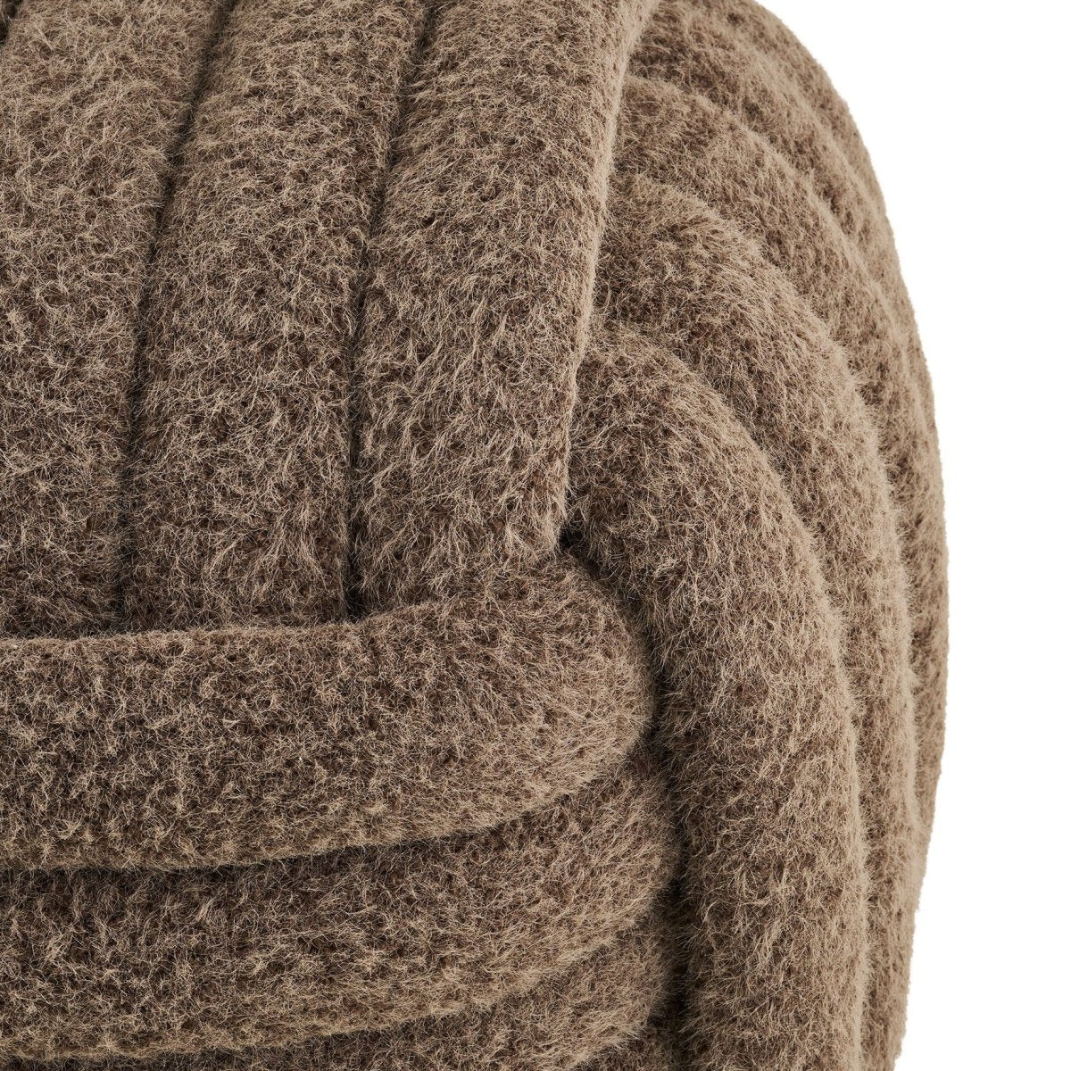 Napier puff brun ø48 cm - Lindas Dekor