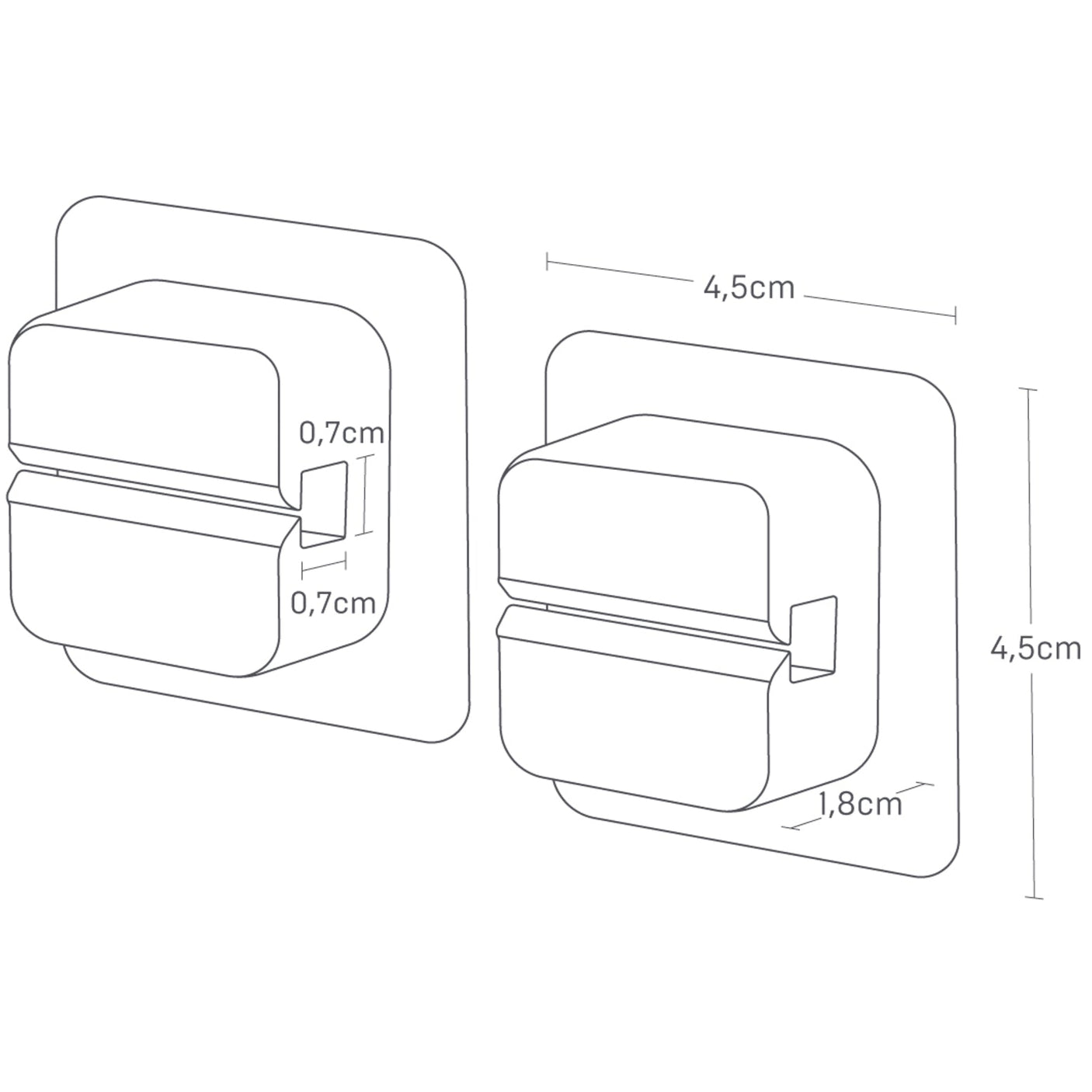 2-pk Selvklebende holdere