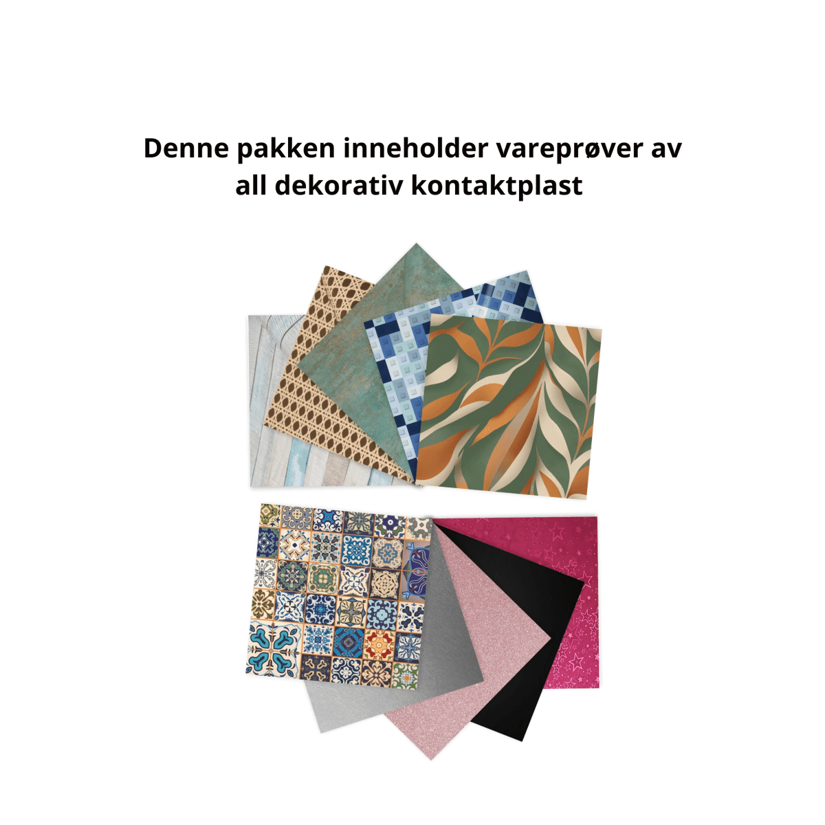 Vareprøvepakke dekorativ kontaktplast - Lindas Dekor