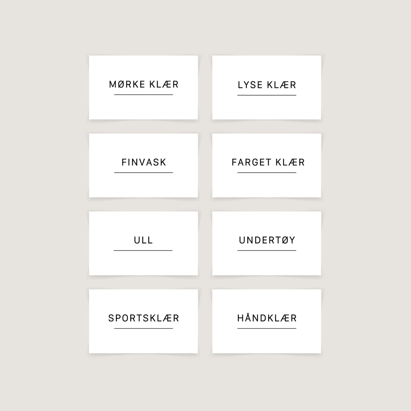 8-pk Etiketter klesvask