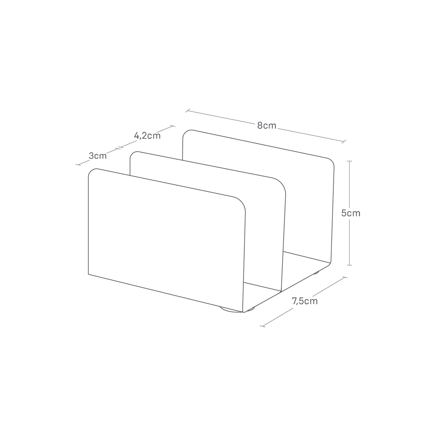 Kjøkkenhylle i hvitt metall med treoverflate brukt til servise.