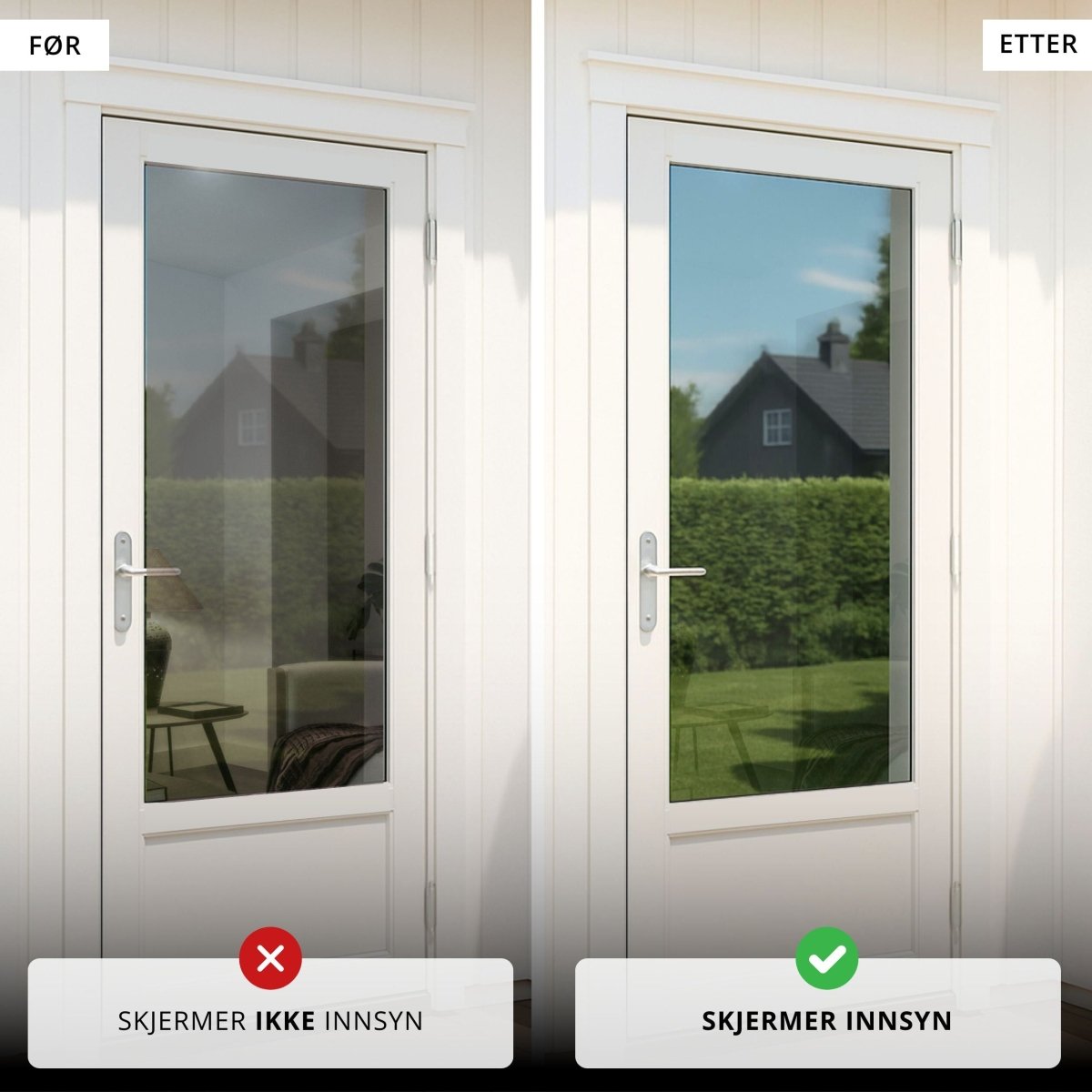 Static Reflektiv vindusfolie 90 cm x 2 meter - Lindas Dekor