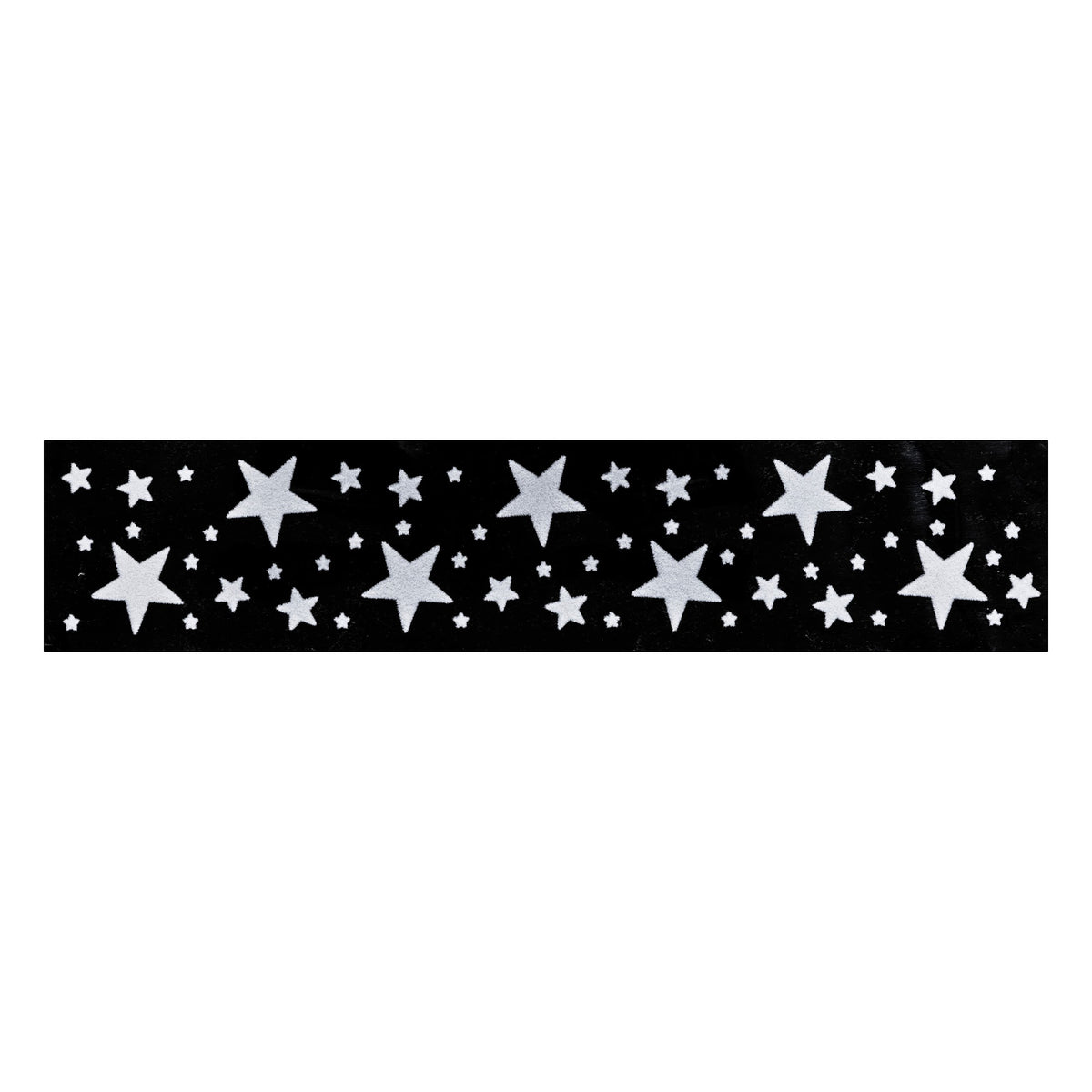 Julebanner stickers hvit 3 design 58 cm, banner med stjerner