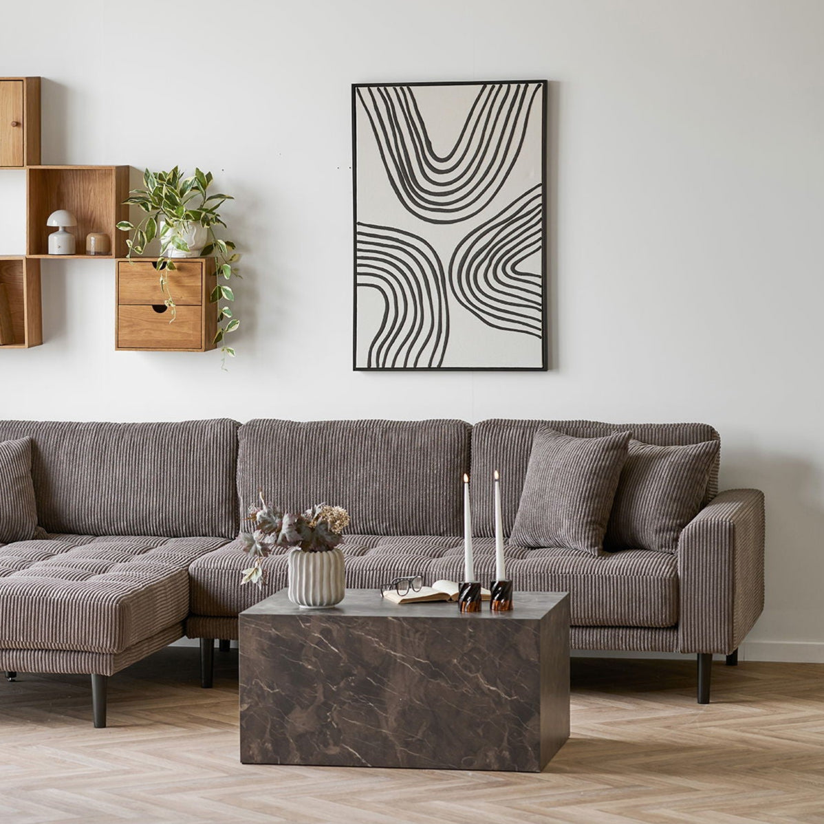 House Nordic Prague sofabord brun 60 x 80 x 40 cm