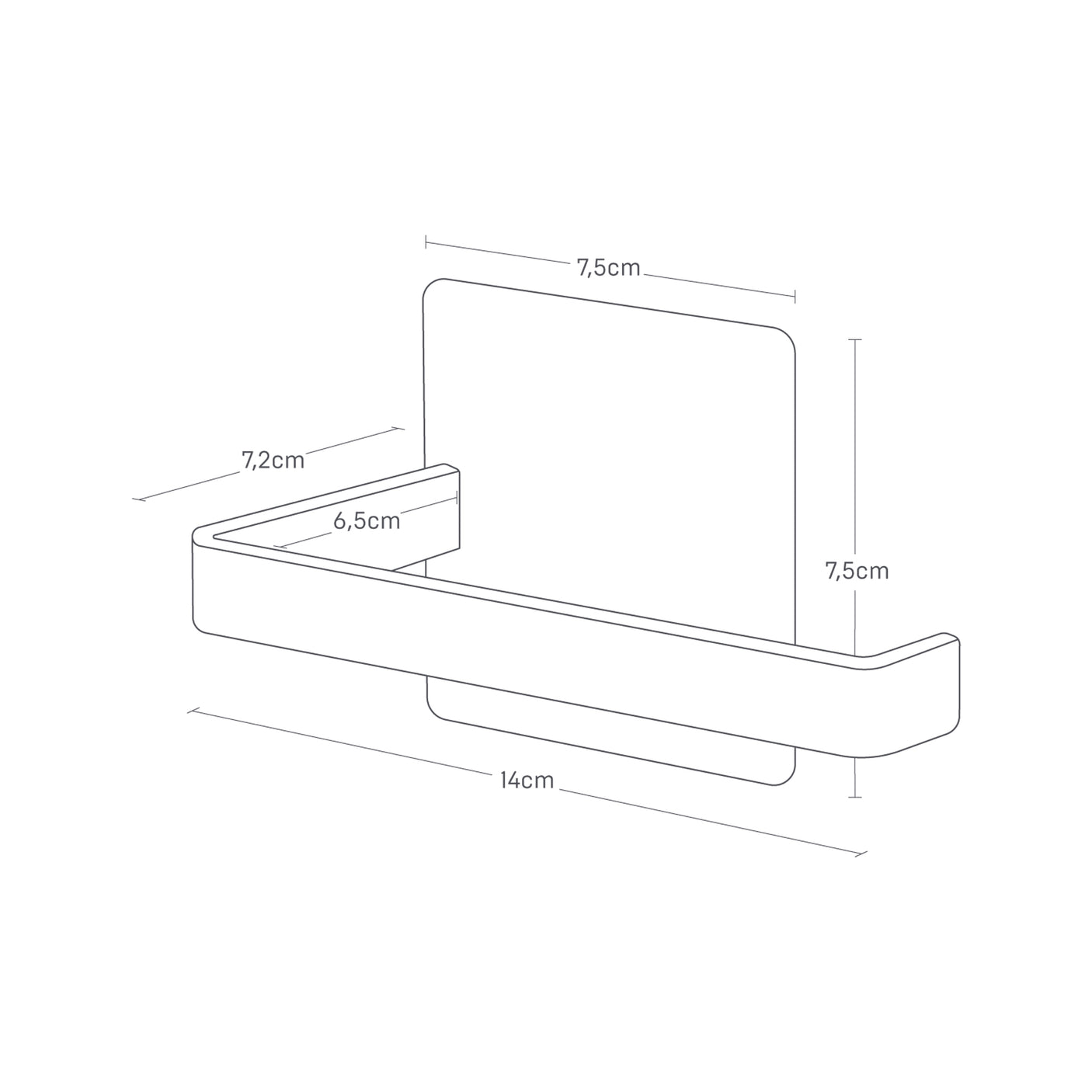 Person bytter dorull på sort magnetisk holder.
