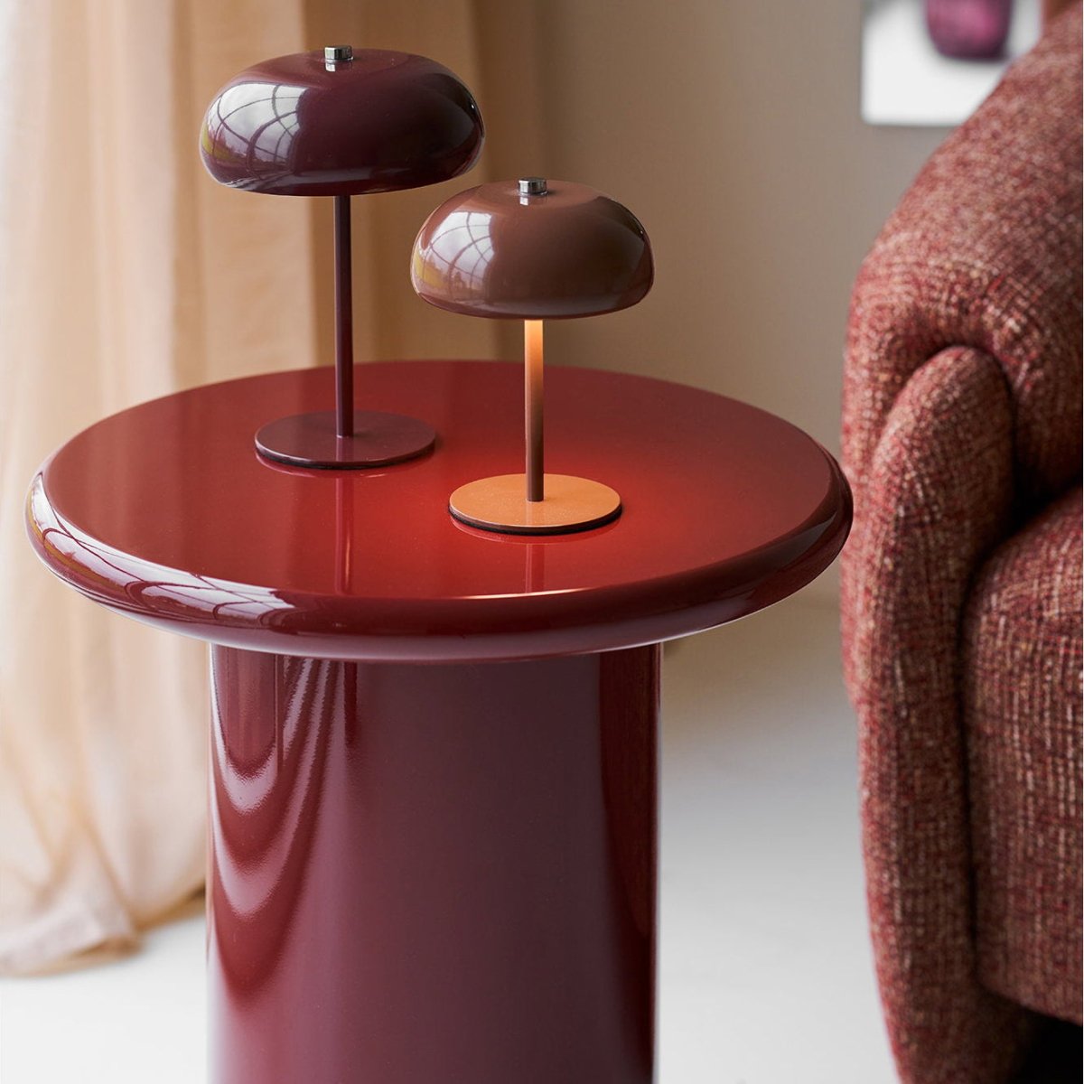 Otago sidobord bordeaux ø45 cm
