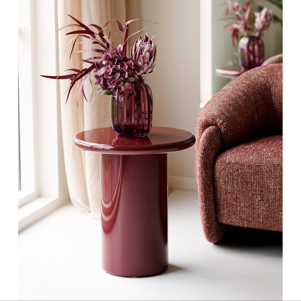Otago sidobord bordeaux ⌀45 cm