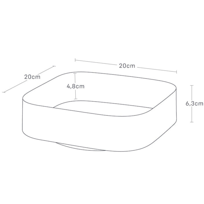 Kvadratisk snurrebrett sort