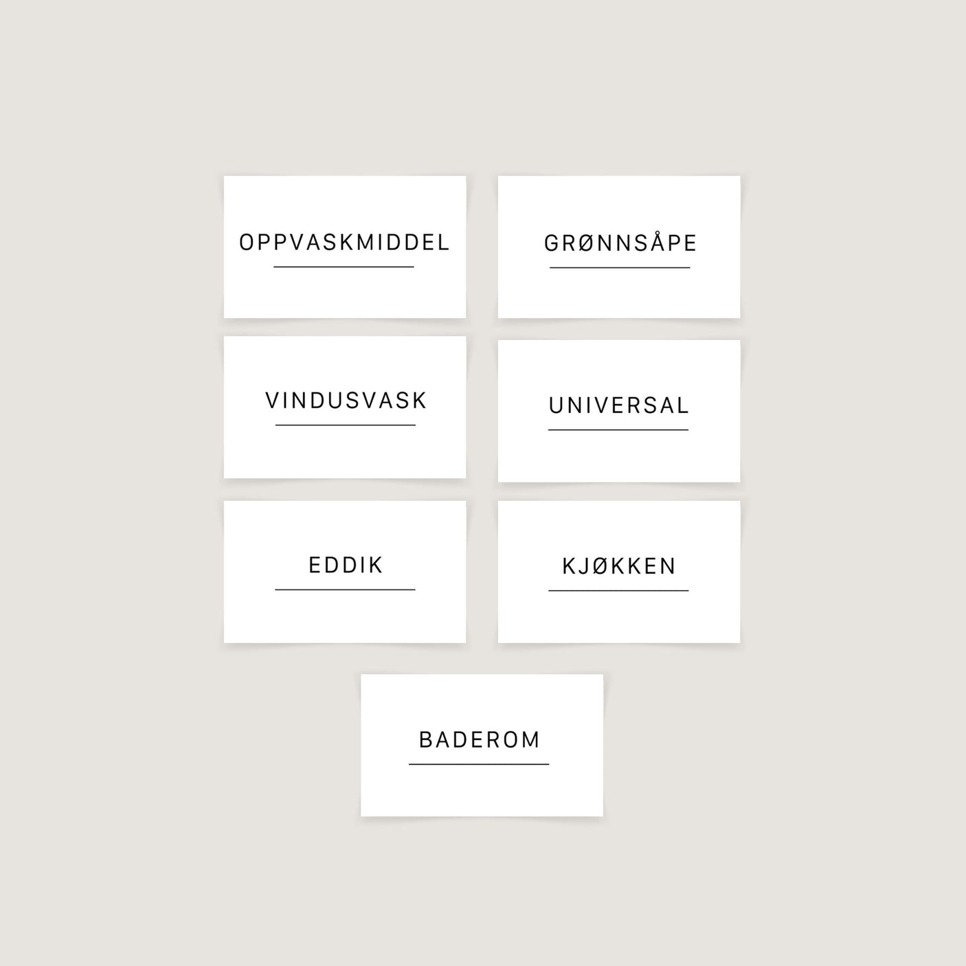 7-pk Etiketter vaskemidler