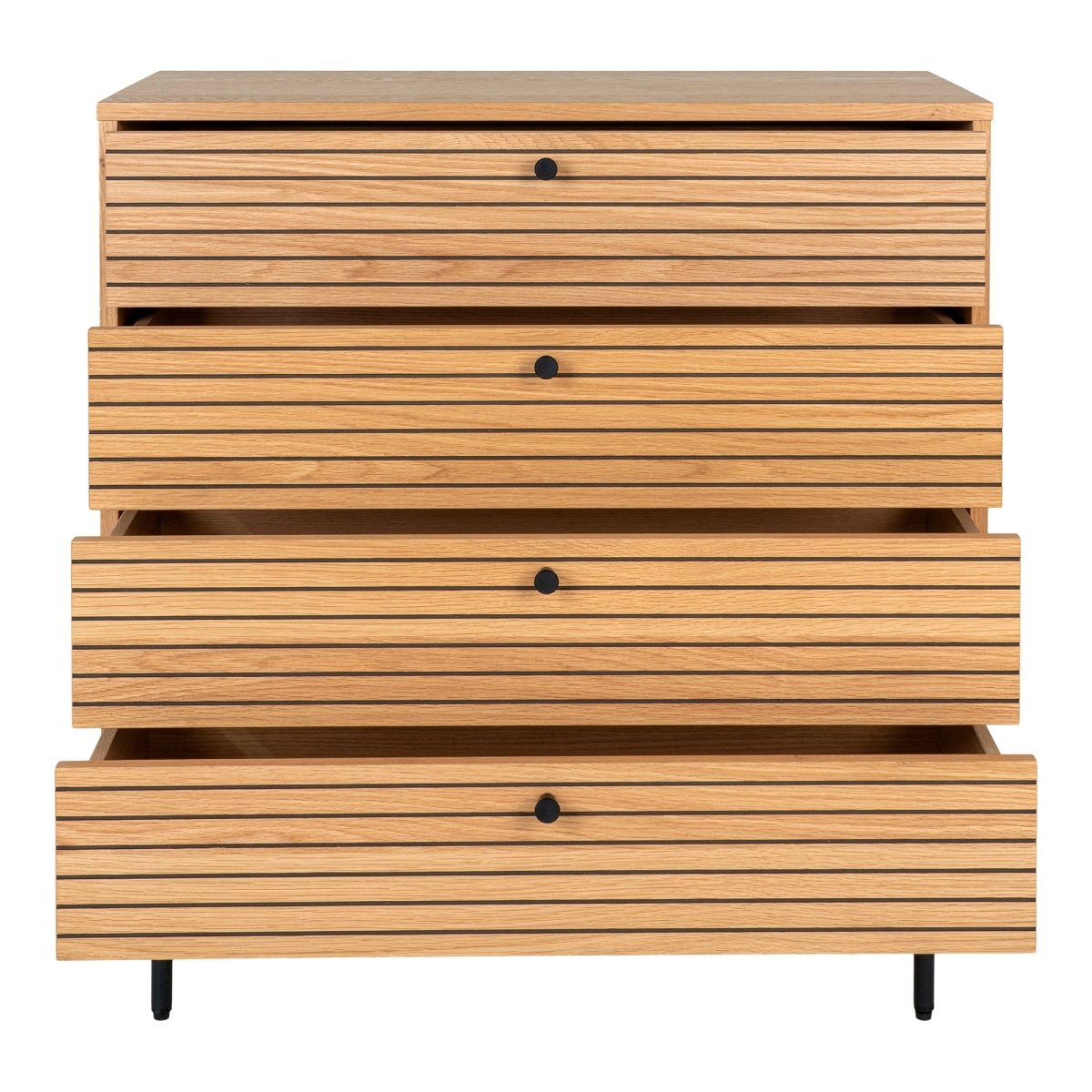 Kommode 80x40x85 cm i lys eikefiner – Kyoto fra House Nordic