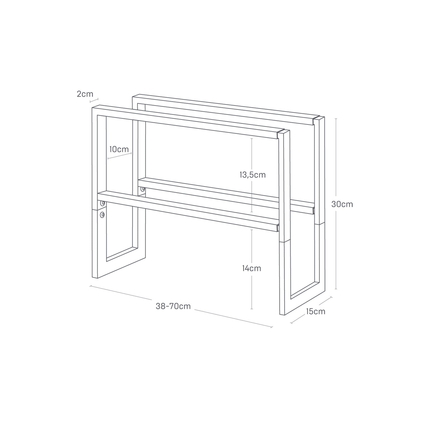 Moderne skohylle i metall for smart organisering i entré eller gang