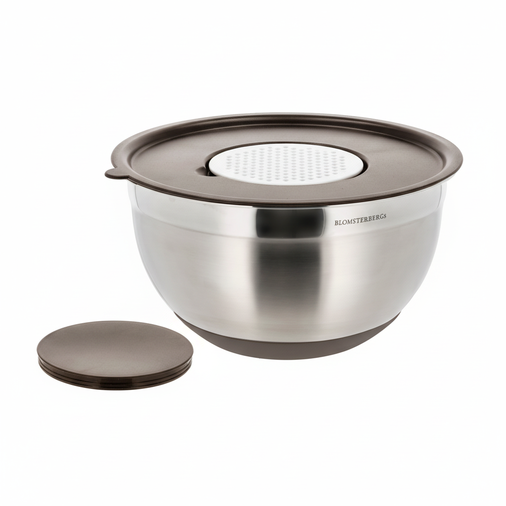 lokk med rivjern for direkte tilberedning i bolle