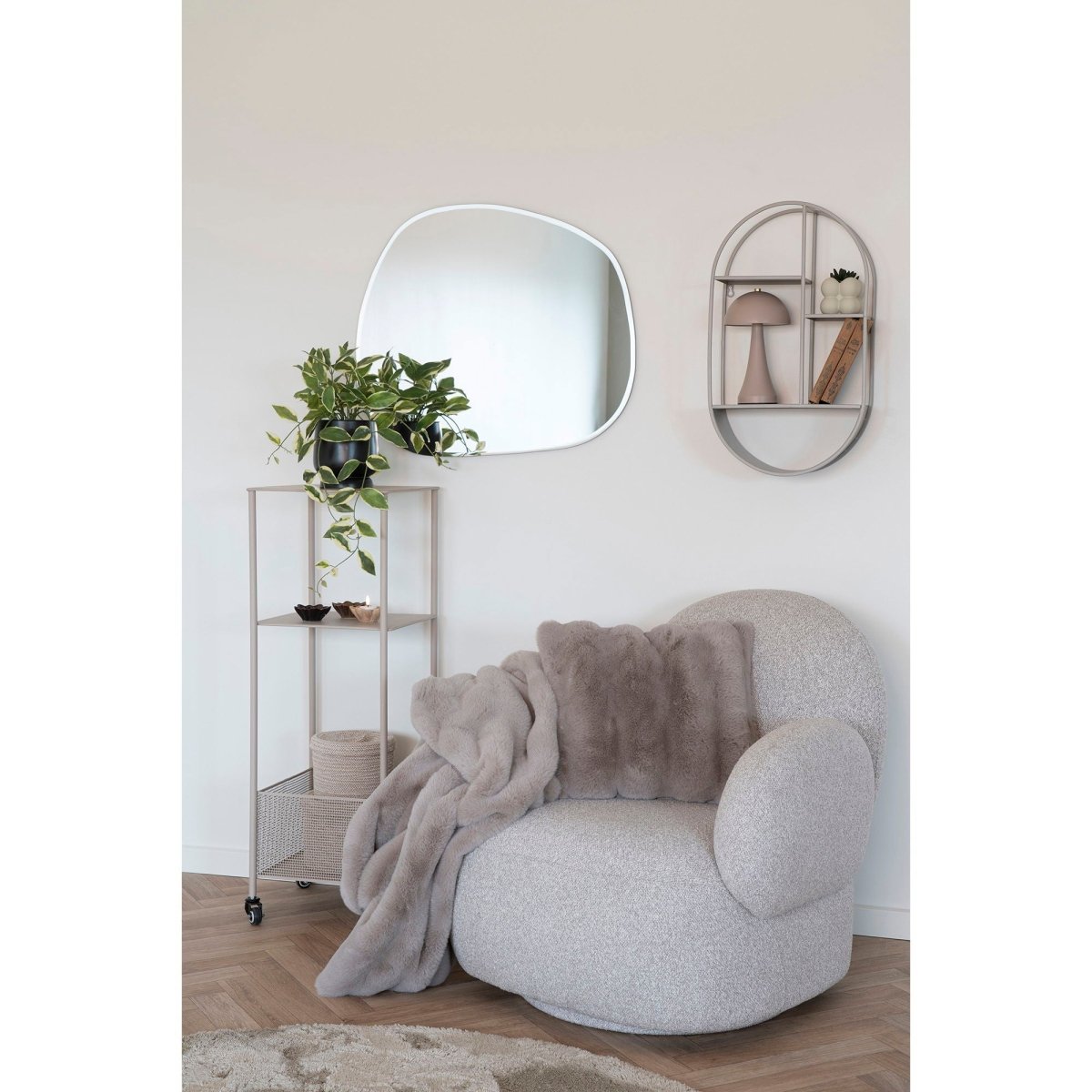 Galena pyntepute beige 45 x 45 cm - Lindas Dekor