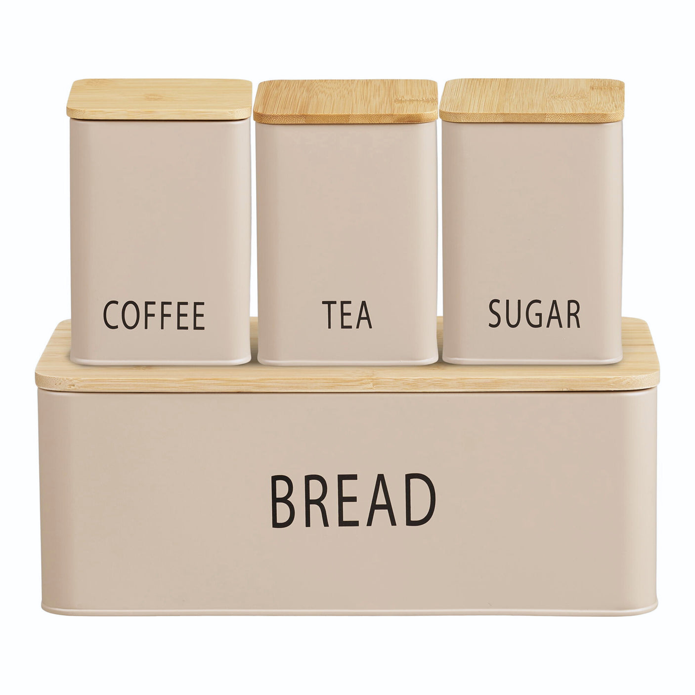 Oppbevaringsbokser plassert på kjøkkenhylle