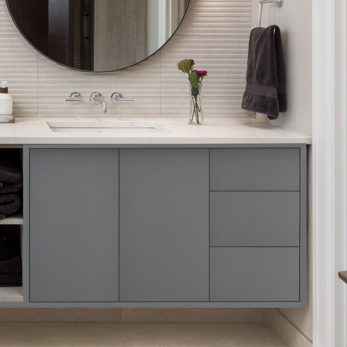 Charcoal grey supermatt kontaktplast 62 cm x 5 m - Lindas Dekor