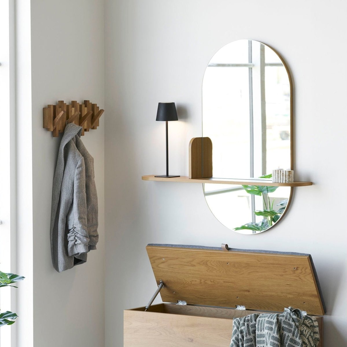 Speil med hylle 92 x 15 x 94,5 cm - Lindas Dekor