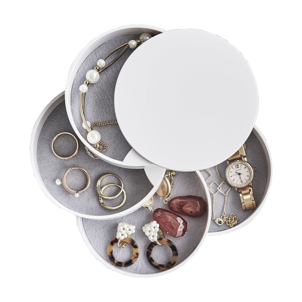 Roterbar smyckeskrin vit 10 x 10 cm