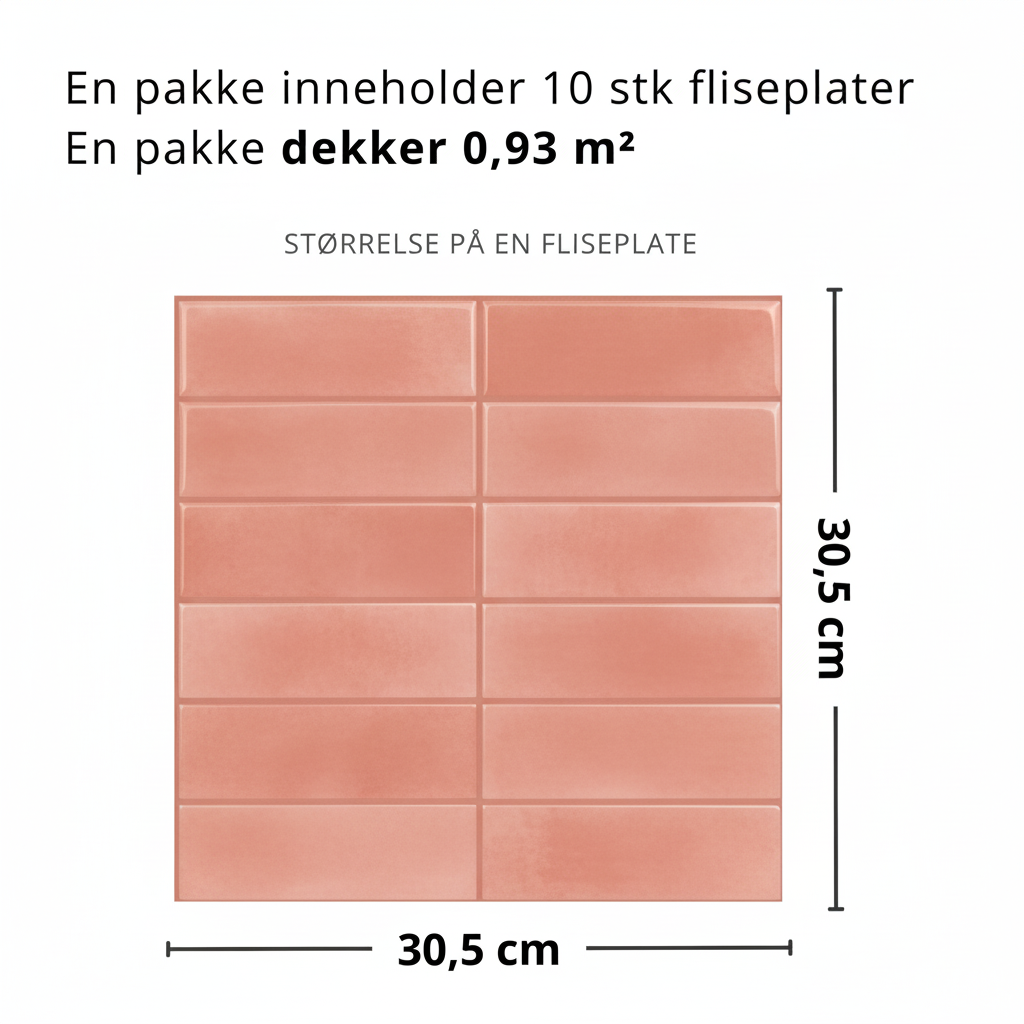 Adelina Rosa självhäftande väggplattor