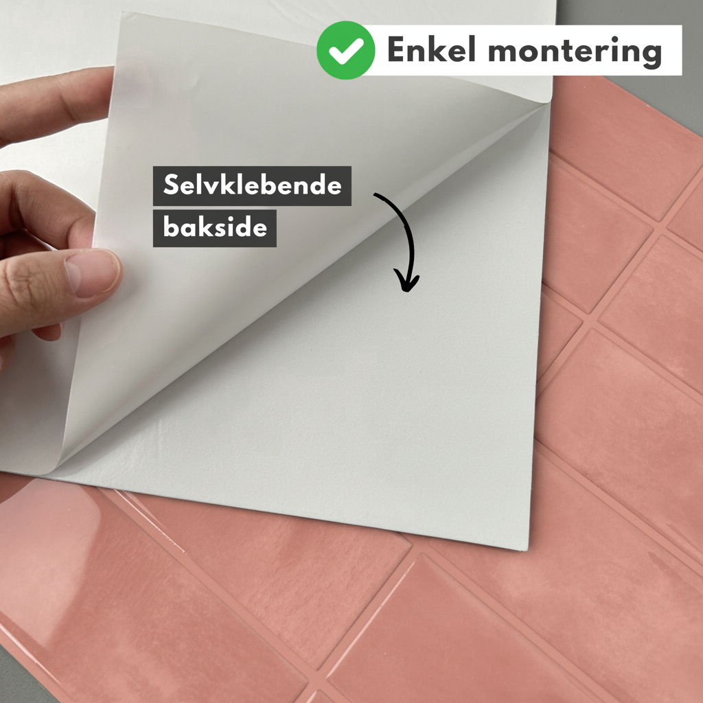 Adelina Rosa självhäftande väggplattor