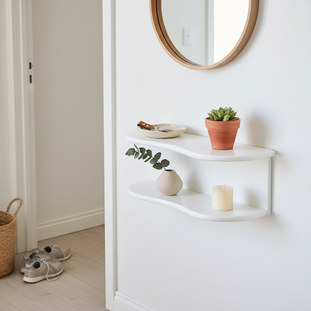 Botta vegghylle beige 44 x 17,5 x 18 cm