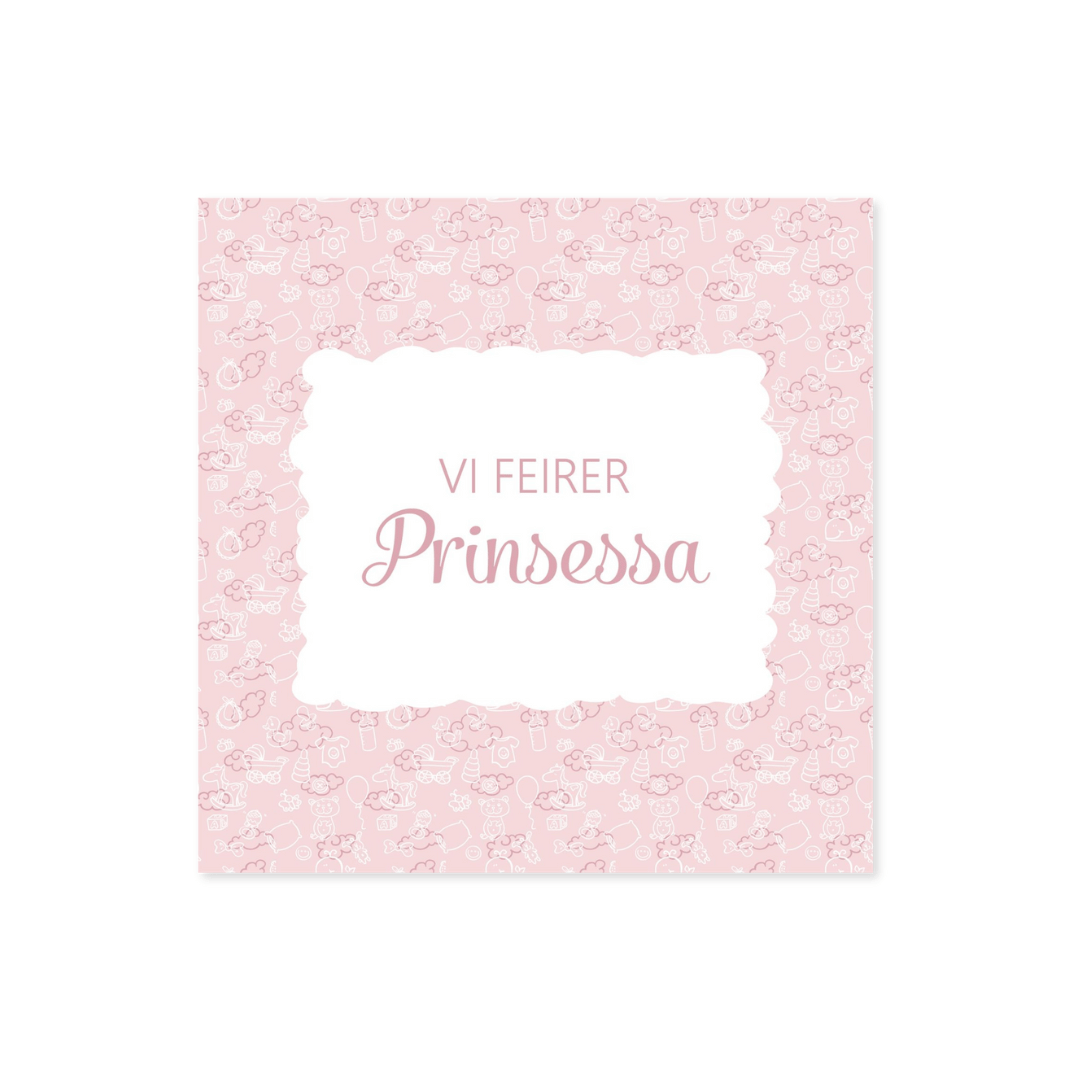 Servetter för dop, rosa 20-pk