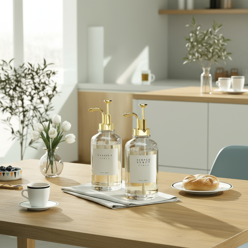 2-pk sirupdispenser, gull