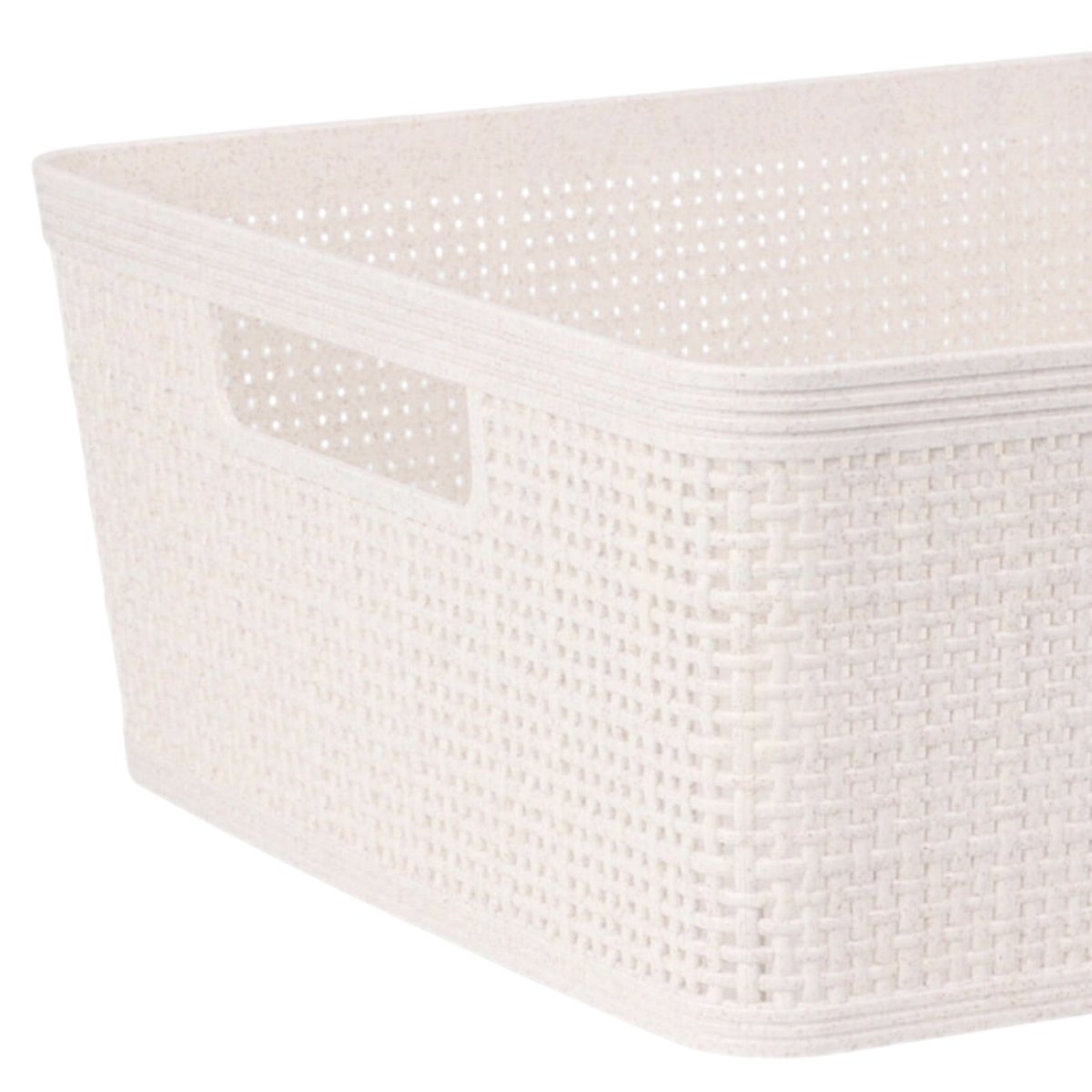 Oppbevaringskurv sandfarget 35 x 29 x 13 cm - Lindas Dekor