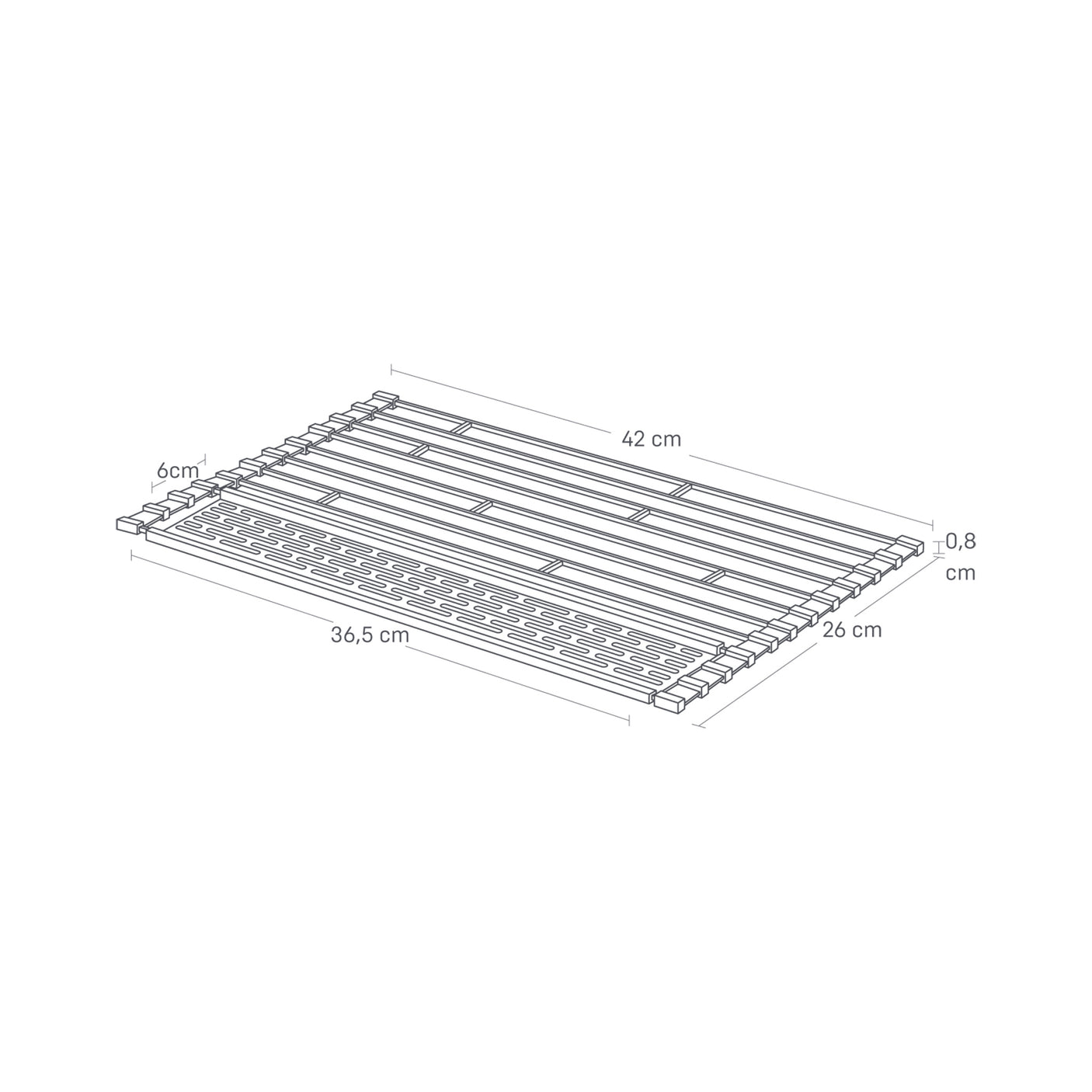 Sammenleggbar kjøkkenrist til oppvask og grønnsaker.