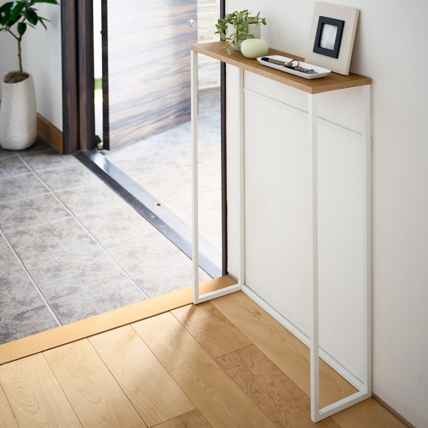 Konsollbord hvit 80 x 60 cm