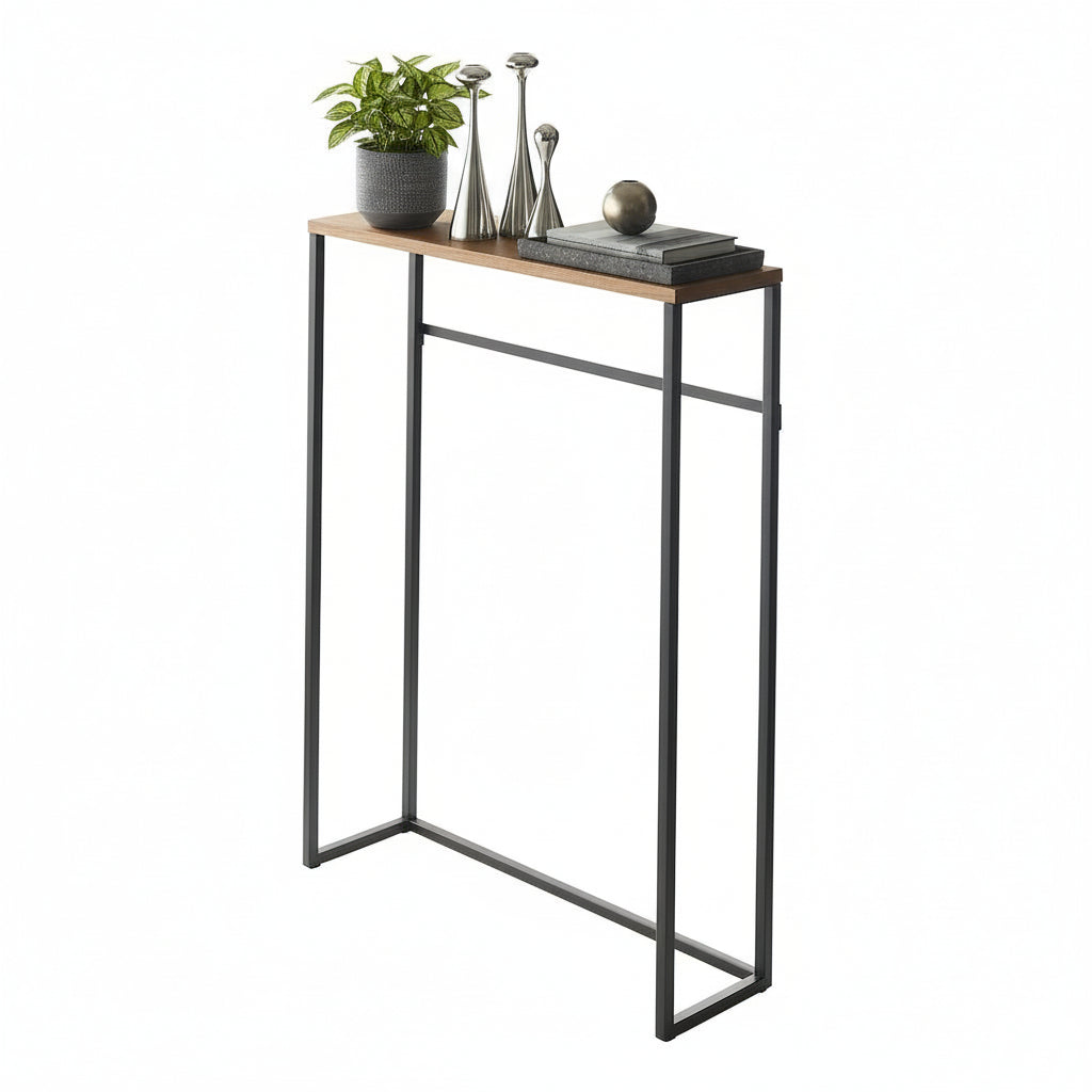 Sort konsollbord med slankt og moderne design.