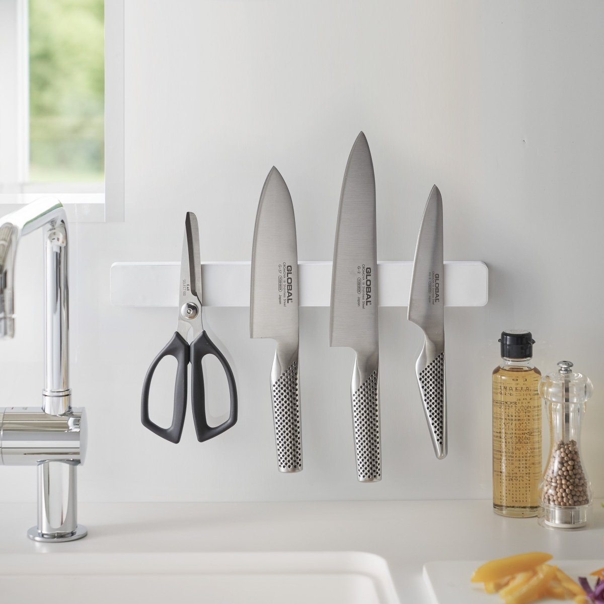 Magnetisk knivholder hvit - Lindas Dekor