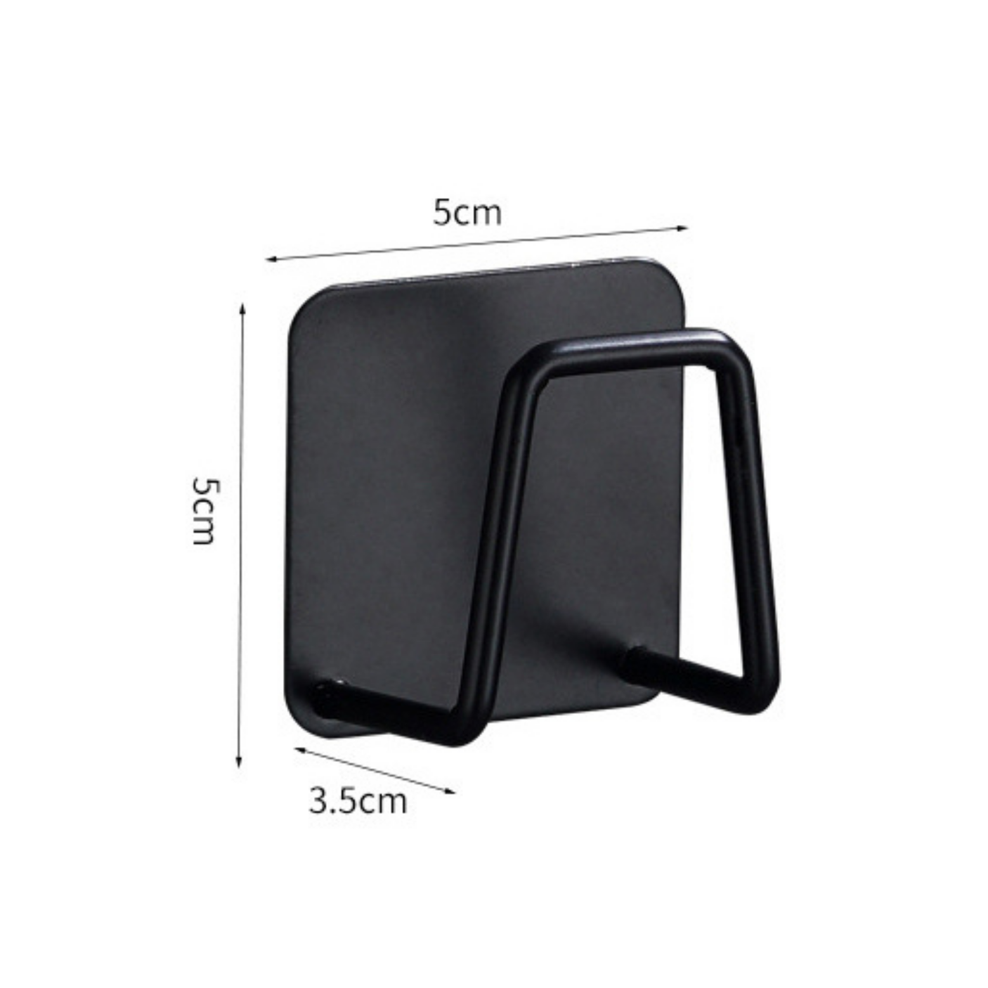Knagg med målene 5 × 5 × 3,5 cm – ideell for oppheng av svamp eller børste i vask.