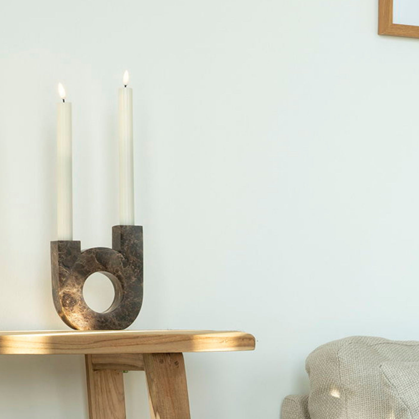 House Nordic lysestake brun mamor