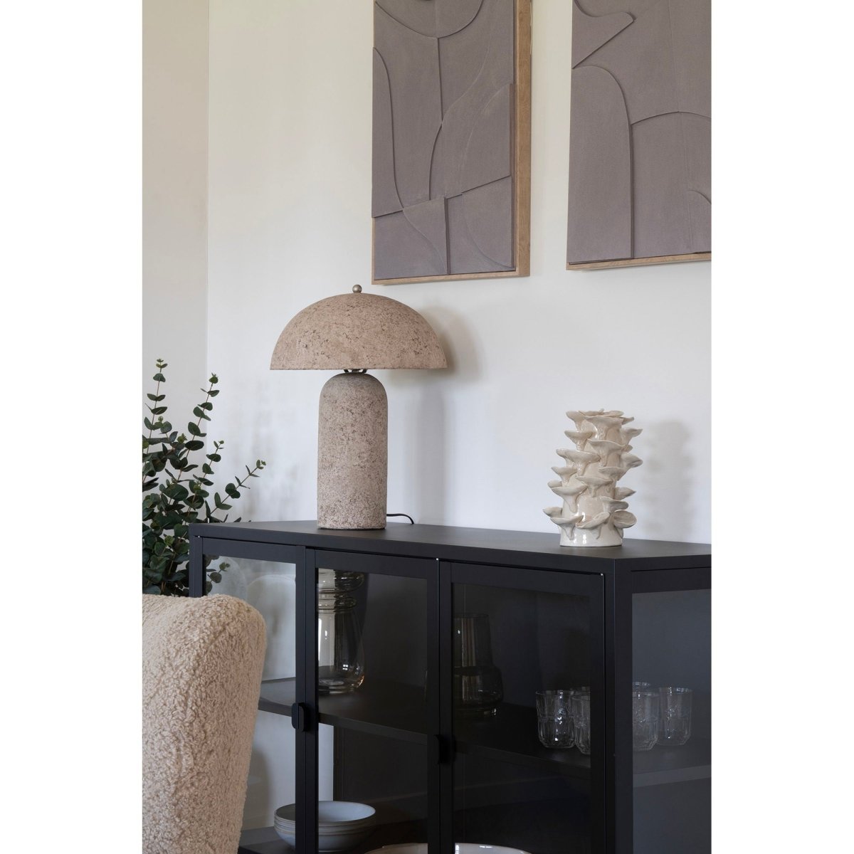 Astley bordlampe, stone grey - Lindas Dekor
