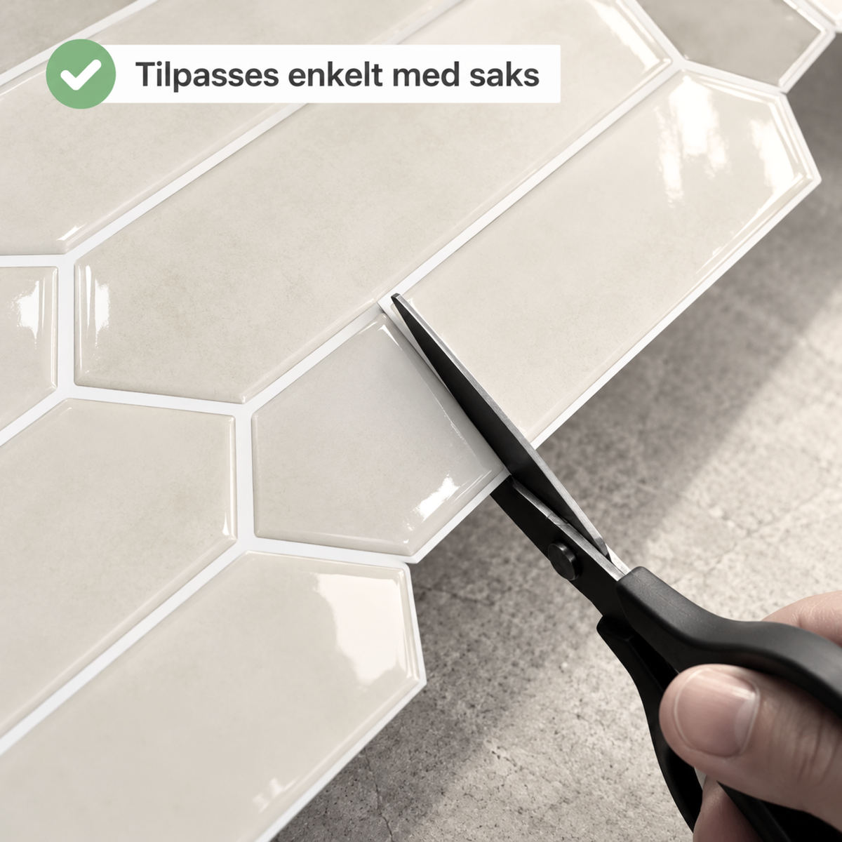 Hedda beige självhäftande väggkakel