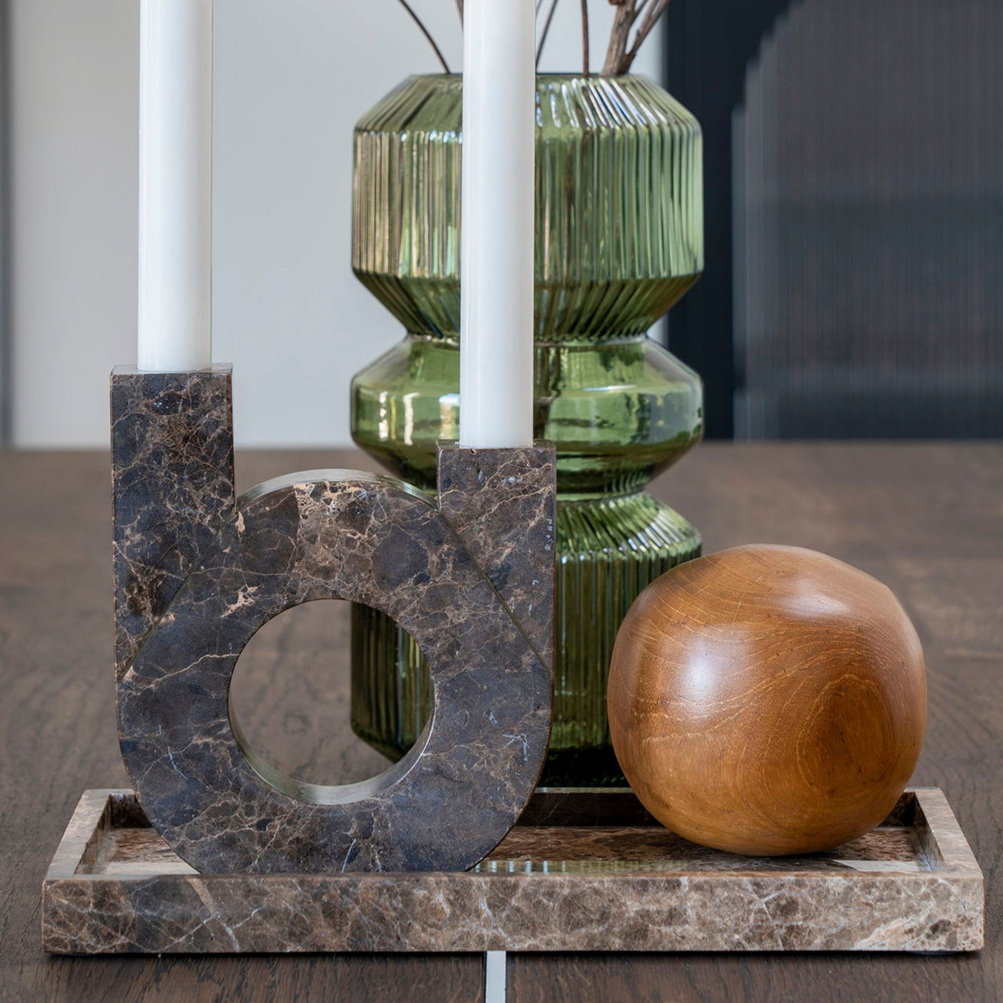 House Nordic lysestake brun mamor