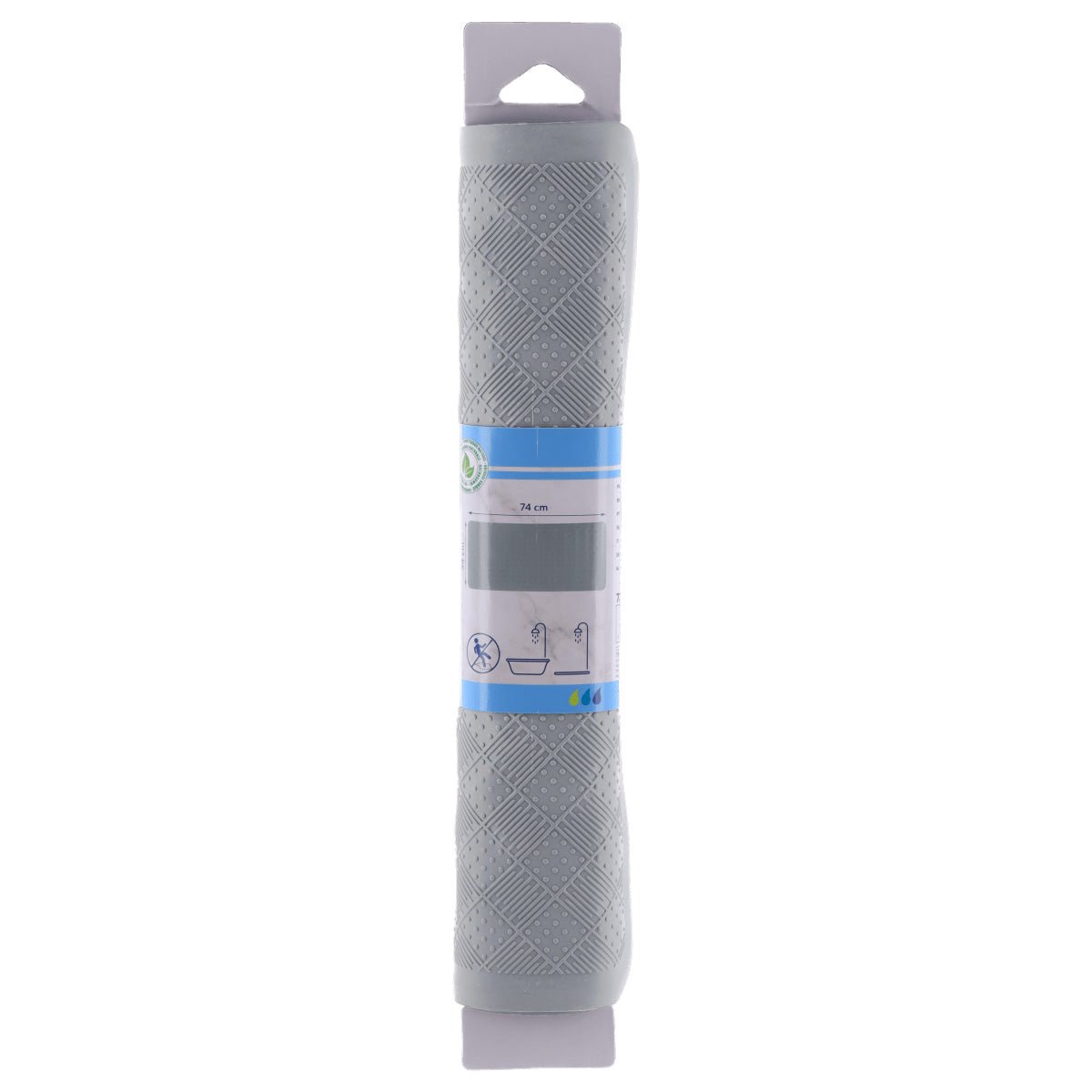 Antislip badmatta i naturgummi, 34 x 74 cm i försäljningsförpackning