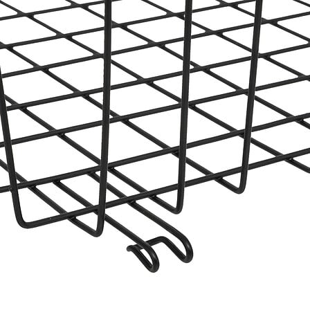 Hengekurv til hylle i metall sort 51,5 x 30 x 11,5 cm