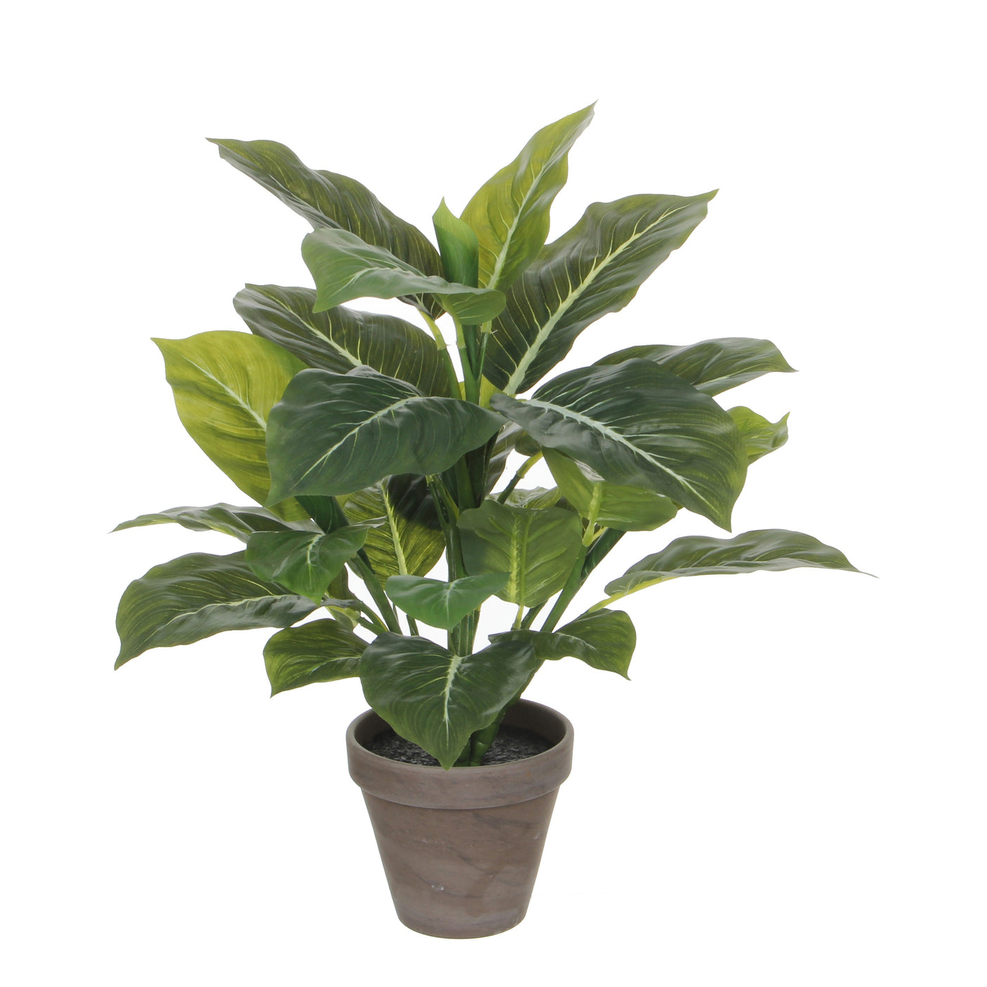 Evergreen kunstig plante grønn grå 49 cm med potte