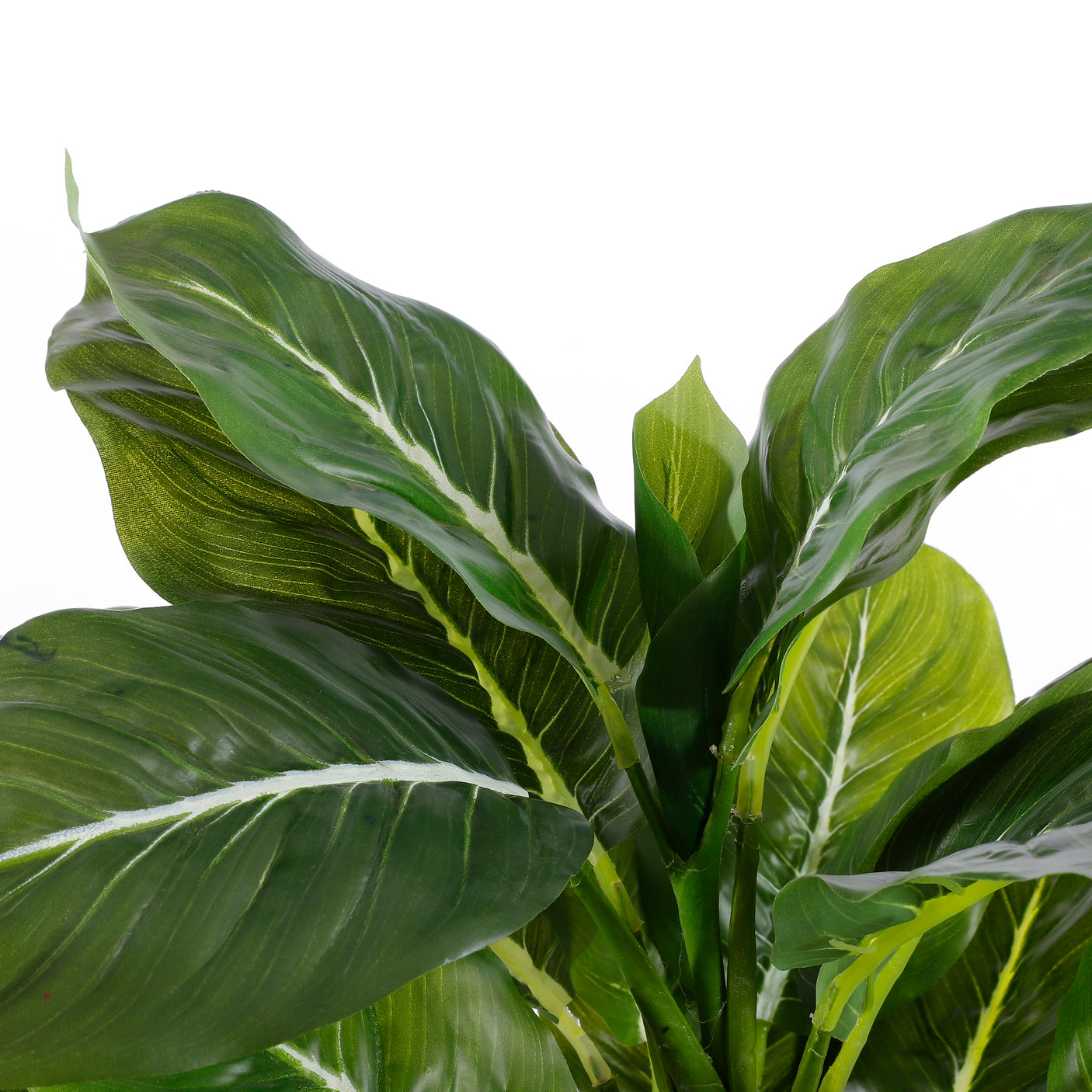 Evergreen kunstig plante grønn grå 49 cm med potte