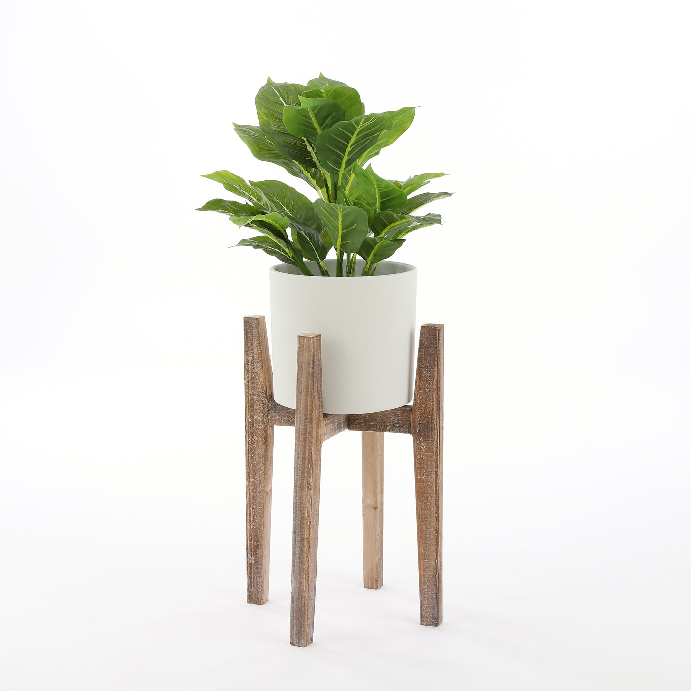Evergreen kunstig plante grønn grå 49 cm med potte